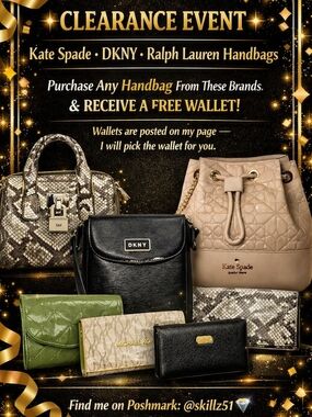 CLEARANCE EVENT INCLUDES A BONUS GIFT ✨Kate Spade • DKNY • Ralph Lauren Handbags